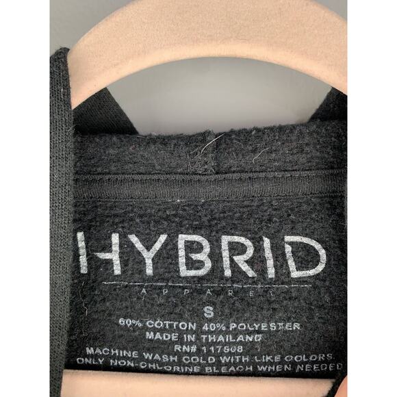 Hybrid Fight On"Breast Cancer Awareness Hoodie Womens Small Black short sleeve - Picture 3 of 4